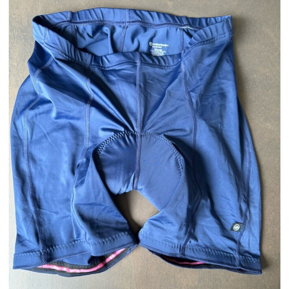 Aero Tech design bike shorts Women's CYCLING SHORTS PADDED Made in USA blue 2XL